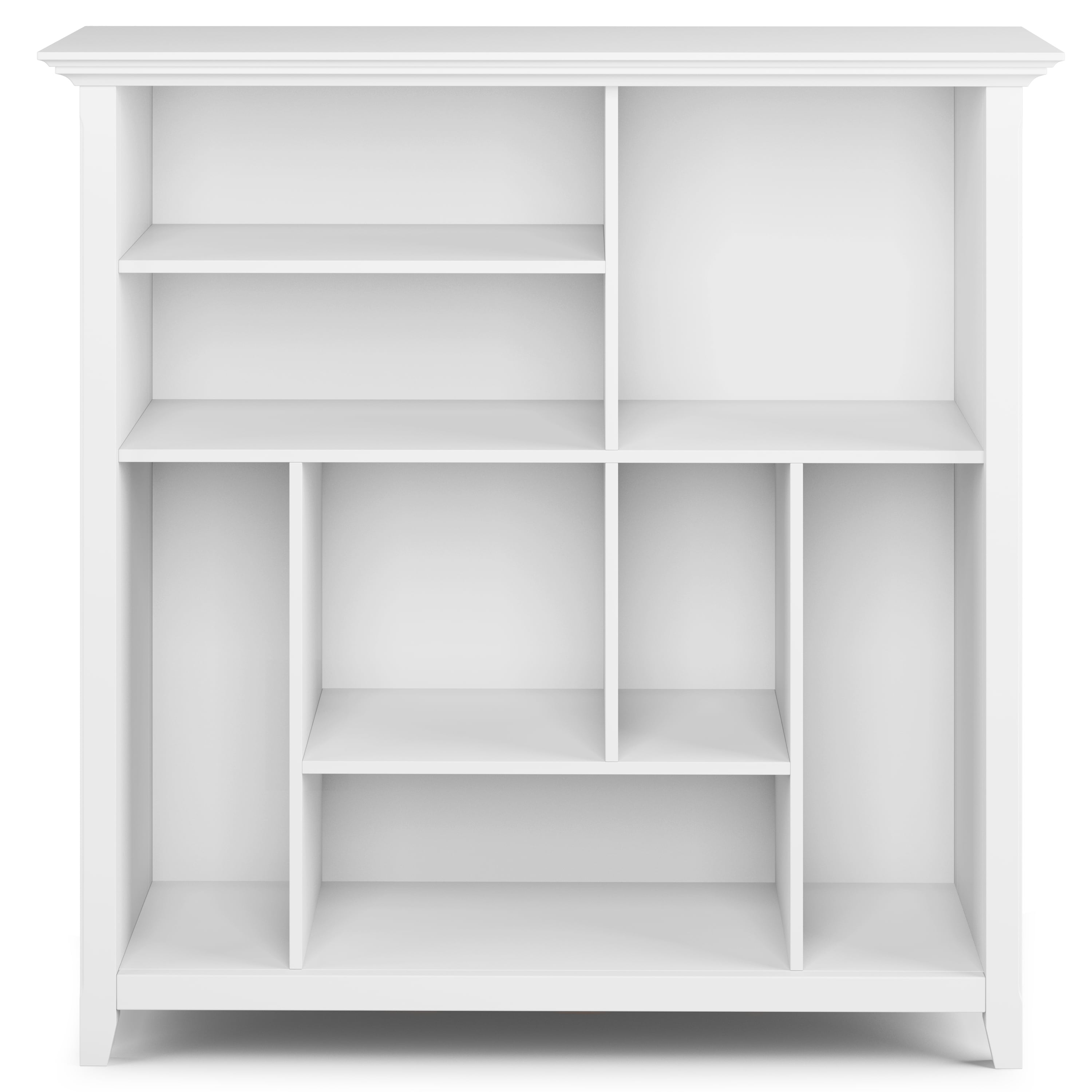 Simpli Home Amherst SOLID WOOD 44 inch x 44 inch Transitional Multi Cube Bookcase and Storage Unit in White