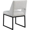 thumbnail image 3 of Meridian Furniture Jayce Boucle Fabric Dining Chair, Cream, 3 of 6