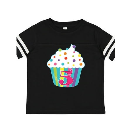 

Inktastic 5th Birthday cupcake Gift Toddler Boy or Toddler Girl T-Shirt