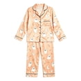 thumbnail image 4 of HAYIMI Kids Halloween Girls Spring Autumn Pajama Set Casual Home Wear Long Sleeve Lapel Button Shirts Blouse Tops With Pants Homewear, 11-12 Years, 4 of 4