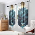 thumbnail image 2 of Yayeee Window Curtains Light Filtering 63"x52" Grommet Panel Pair Home Living Room Decor, Blue Mountains, 2 of 7