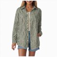 thumbnail image 2 of Towmus Button Down Shirts for Women Dressy Floral Printed Long Sleeve Blouse Business Casual Work Tops Fall Cardigan Shirt, 2 of 6