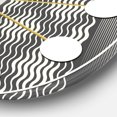 thumbnail image 3 of Designart 'Mimimal Black And White Design Ii Mid-Century Modern Wall Clock, 3 of 4
