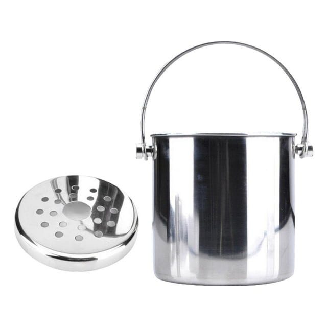 Cubo de hielo BLESIY de Acero inoxidable portátil con asa 14cm