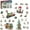1122PCS, variant on Advent Calendar Christmas Building Set , 24 Days Countdown Toys for Kids , 6 in 1 Christmas Elk Building Blocks Toy