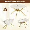 thumbnail image 3 of Gymax Folding Dining Table 47'' Extendable Round Kitchen Table w/Drop Leaves for Home White, 3 of 10