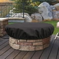 thumbnail image 3 of Outdoor Round Fire Pit Cover Water Resistant 600D Oxford Cloth for Garden Patio, 3 of 7