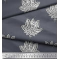 thumbnail image 2 of Soimoi Velvet Fabric Floral Block Printed Fabric 1 Yard 58 Inch Wide, 2 of 3