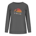 thumbnail image 4 of ICHUANYI Clearance Fashion Women Casual Printed Round Neck Long Sleeve Blouse T-Shirt Pullver Tops(Gray, L) ICHUANYI WER2023081207322, 4 of 6