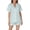 Blue Blooms, variant on LUBOT 100% Cotton Pajamas for Women 2 Piece PJ Set Woven Poplin Ladies Button Down Short Sleeve Summer Sleepwear Floral Sketch M