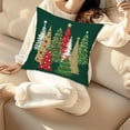 thumbnail image 5 of AUQ Christmas Pillow Covers 18X18 Inch Christmas Decor Linen Pillowcase Green Tree Xmas Green Throw Pillows Christmas Winter Farmhouse Holiday Decoration Outdoor Cushion Covers for Couch Home, 5 of 7