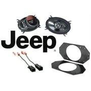 Kicker Jeep Wrangler TJ 97-04 46CSC464 4x6" Speakers, HA-726512 Harness & Kit