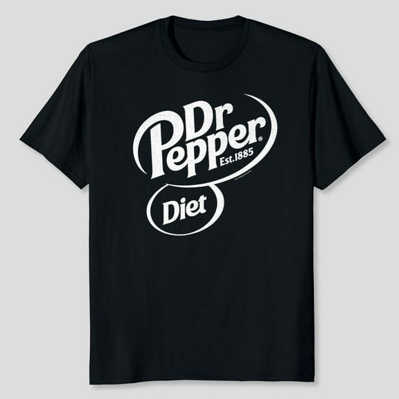 Dr. Pepper Classic Diet Soda Pop Center Logo T-Shirt, Men's And Women's Graphic Tee 100% Cotton by TBun, Full Sizes S-5XL