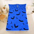 thumbnail image 5 of Homewish Celestial Halloween Bat Bed Sheets,Moon Pattern Full Size Sheets,Bright Blue Black,4-Piece,1 Flat Sheet,1 Fitted Sheet and 2 Pillowcases, 5 of 6