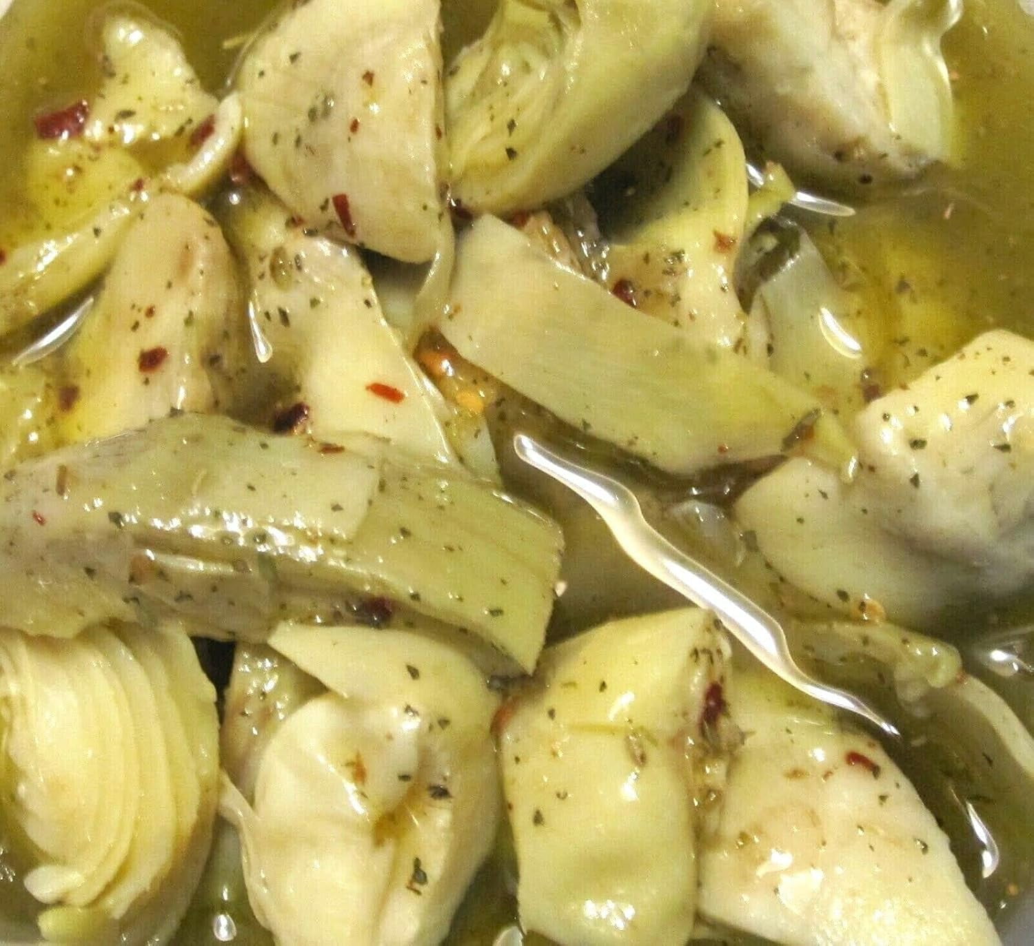 Artichoke Hearts Marinated Quartered One (1) Glass Jar - 24 Oz. (680g) - DR,WT, 13.4oz. (379g)
