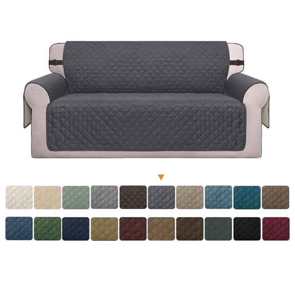 suxuMhao Slipcovers, (Loveseat Size) 2 Seater Couch Cover, Washable Sofa Covers for Pets, Couch Slipcover Fit Sofa, Couch Covers for Sofa, Pet Sofa Cover, 1 Piece, Dark Gray