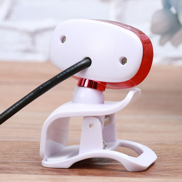 Raindrops Back to School Sturdy Base Webcam for Monitor Red Plastic with Microphone 1Pack
