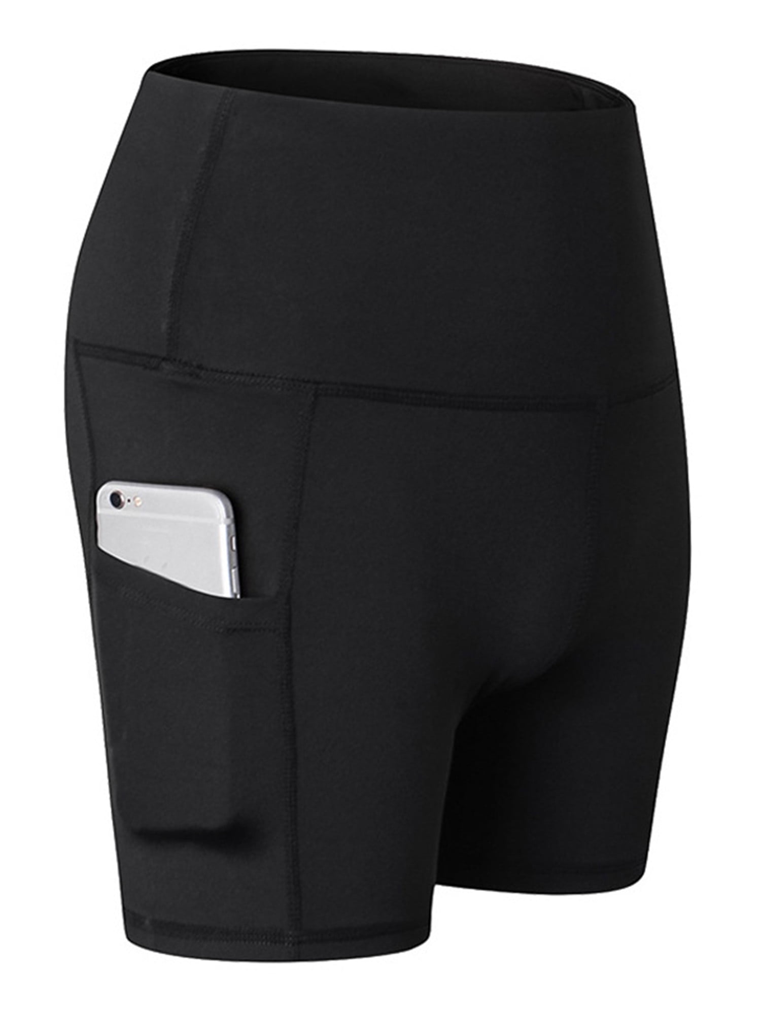 Inevnen Workout Shorts for Women with Pockets High Waisted Biker Shorts Yoga Shorts Running