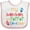 White and Pink, variant on Inktastic Mommom and Poppop Love Me Boys or Girls Baby Bib