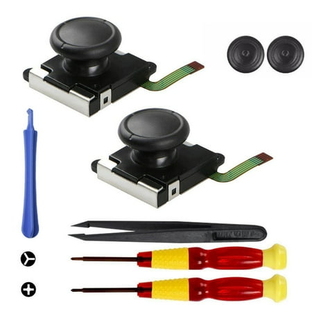 Rocking Chair Repair Parts 3D 21 in 1 Nintendo Joystick For Nintendo Switch Joy-Con Controller Repair Parts Rocker Replacement With Tools ()