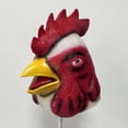 thumbnail image 2 of Máscara de cabeza de pollo de resina realista con forma de gallo en 3D para Halloween, 2 of 3