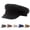 Beige, variant on Women's Structured Eight-Panel Beret, Cotton Navy Hat with Adjustable Buckle, Classic British Style Fisherman Cap for Casual Outfits, Fall Winter Spring Seasons-Black