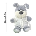 thumbnail image 3 of Schnauzer Plush Toy Puppy Stuffed Animal with Bathrobe, 8.66 Inch Cute Dog Doll, Soft Huggable Decorative Companion for Home Decor and Gift Giving, 3 of 6