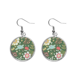 thumbnail image 1 of Verde oscuro flor planta pintura Pendientes pendientes de plata colgantes joyas señora Unbranded M, 1 of 3
