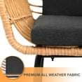 thumbnail image 5 of 3-Piece Outdoor Conversation Set - Rattan Chairs & Coffee Table, All-Weather Patio Furniture, 300lbs Capacity, Boho Style for Balcony, Garden, Deck & Bistro, 5 of 6