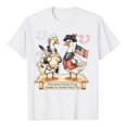 thumbnail image 4 of T Shirts for Womens Short Sleeve Crewneck Tops Cartoon Print Casual Summer Fun Daily Tees White XXL, 4 of 6