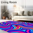 thumbnail image 2 of ODIKA 6x9 Machine Washable Non-Slip Area Rug, Mosaic Featuring Lively Interlocking Wave Ultra Soft Rug, None, 556736, 2 of 7