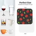 thumbnail image 6 of Pofeuu Tomatoes1 Print Coasters for Drinks, 4Pack PU Leather Coasters, Bar Drink Coasters for Tabletop Protection, Furniture from Damage-Square, 6 of 6