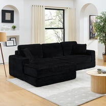 Modern Minimalist Compressed Sofa | Unfold into Bed | Black