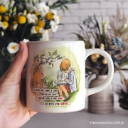 If We're Apart Keep Me in Your Heart Winnie-the-Pooh Personalized Mug, 1926 A.A. Milne Gift with Custom Name