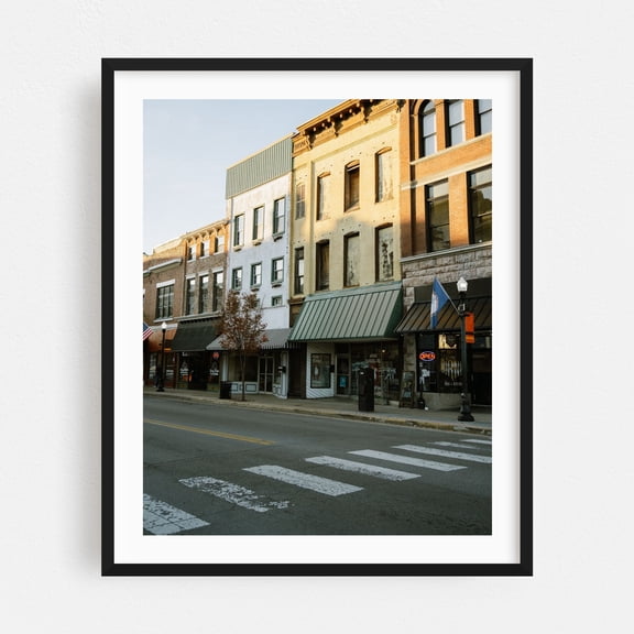 Bristol Street Scene - Bristol Virginia Photography Black Framed Wall Art Print 30 x 40 inches
