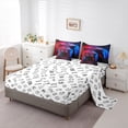 thumbnail image 5 of Castle Fairy Blue Red Gamepads Bedding Comforter Set,Gradient Ombre Queen Bedding Sets, 5 of 8