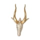 thumbnail image 4 of Cabeza de animal, decoración de pared, escultura de animal, regalo de cumpleaños, coleccionable, pared interior Blanco y dorado, 4 of 8