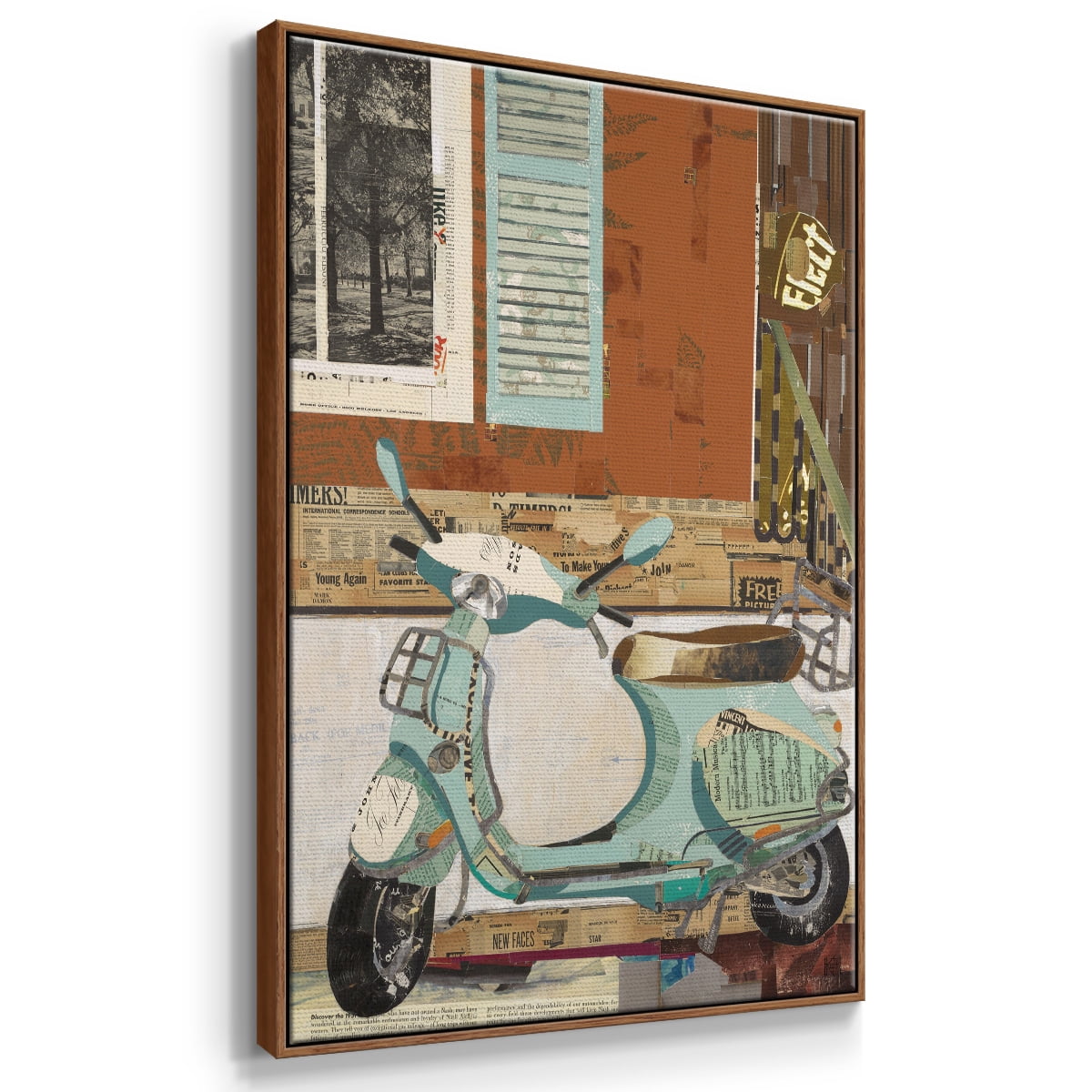 That Vespa Framed Premium Gallery Wrapped Canvas - Ready to Hang
