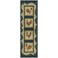thumbnail image 2 of Addison Rugs Dream Shag Premium Machine Washable Transitional Rooster Panel Midnight Runner Rug, 2'3" x 7'6", 2 of 8