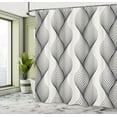 thumbnail image 5 of Ambesonne Abstract Shower Curtain, Vertical Waves Stripes, 69"Wx75"L, Dark Blue Grey Coconut, 5 of 5