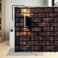 thumbnail image 7 of St Brick Wall Bathroom Shower Curtain Fabric Waterproof Garden Background Screens r Scree Bath Curtains, 7 of 7