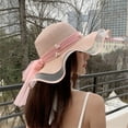 thumbnail image 2 of CoCopeaunts Women's Beach Straw Bucket Hats Stylish Sun Hats Straw Fisherman Hat Lightweight Wide Brim UV Protection Breathable Vacation, 2 of 8