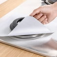 thumbnail image 4 of 6Pcs Gas Stove Pad Gas Cooker Cleaning Mat Surface Protector Kitchen Tool AccessoriesSilver, 4 of 12
