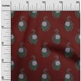 thumbnail image 1 of oneOone Polyester Lycra Fabric Leaves & Floral Block Print Fabric BTY 56 Inch Wide, 1 of 4