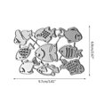 thumbnail image 3 of Plantilla troquelada de metal en forma de pez, 3 of 5