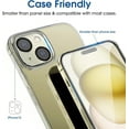 thumbnail image 4 of (2+2pack) amFilm for iPhone 15 -OneTouch Tempered Glass Screen & Camera Lens Protector 6.1", Easiest Premium Installation Kit, Bubble Free, Case Friendly, Anti-Scratch, 4 of 5