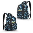 thumbnail image 2 of DISNIMO Shark Print Boys Backpack 17 Inch School Backpack for Kids 8-14 Lightweight Bookbag with Front Zipper Pocket Large Capacity Daypack for Students Travel Daypack, 2 of 7
