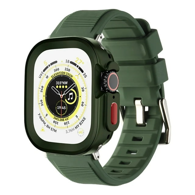 Correa de Silicona para Apple Watch con Funda Anticaída, Compatible con Todas las Series