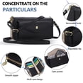 thumbnail image 5 of Wallet Case for Google Pixel 10a 6.3-inch, Litchi Leather Flip Zipper Purse Cover with Card Holder, Heart Makeup Mirror, Crossbody Lanyard, Kickstand Shockproof Protective Phone Case ﻿,Black, 5 of 11