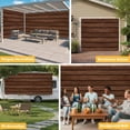 thumbnail image 6 of Dark Brown Wooden Garage Door Cover Banner 6 x 13 FT, Vintage Western Country Wooden Board Garage Door Curtains Backdrop with Grommets for Indoor Outdoor Wall Party Porch Yard Decorations Background, 6 of 9
